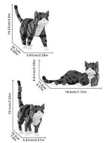 Set Balok Bangunan Model Hewan Peliharaan Dewasa, Kucing Ragdoll Mewah/Kucing Persia/Kucing Biru/Kucing Sapi/Kucing Oranye/Kucing Belang/Kucing Hitam/Kucing Kaliko/Kucing Mahkota, Mainan Konstruksi Modular, Membantu Meredakan Stres dan Mengurangi Kecemasan, Model Balok Bangunan yang Ringkas dan Indah - Berbagai warna - View 10