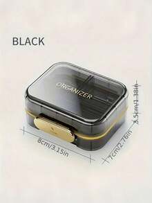 1PC 7 Compartments Portable Lightproof Moisture Proof Travel Pill Organizer Box Small Medicine Storage Case For Home Office Trip Camping Pharmacy Essentials Organization - Multicolor - View 13