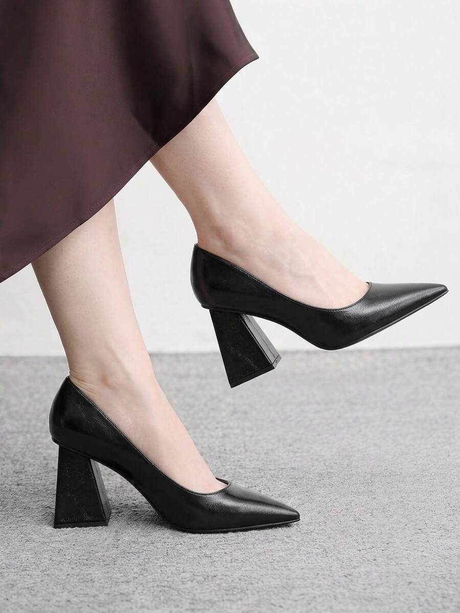 CUCCOO BIZCHIC New Pointed High Heels, Sexy And Elegant High Heels, Specially Designed For Women, Suitable For Christmas And Spring Shoes - Black. - View 1