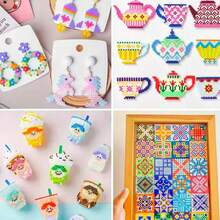1PC 5000 Pcs Mini Fuse Beads 2.6mm Micro Iron Melting Perler Beads, DIY Craft Fusion Pegboard Beads For Pixel Art Earrings, Handmade Doll Pendants Ornaments Jewelry Making Educational Toys - Multicolor - View 5