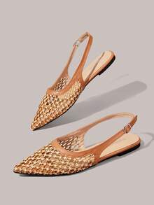 Styleloop Ladies, Willow Nails, Buckles, Flat Shoes. - Light brown - View 6