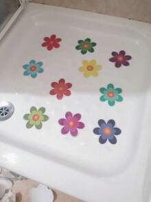10pcs/20pcs Assorted Size Flower-Shaped Non-Slip Bath Tub Decor Stickers - Multicolor - View 9