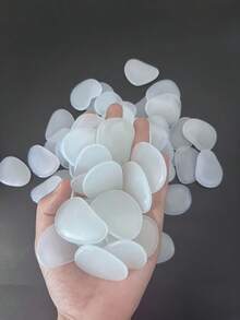 Glow In Dark Pebbles Flat Fluorescent Stones For Garden Aquarium Fish Tank Luminous Decorative Set Stacking Sensory - Multicolor - View 5