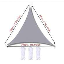 1pc Outdoor Sunshade Canopy - High Quality Oxford Fabric, Uv Protection, Triangular Sunshade Canopy With Wind Ropes And Stainless Steel D-Rings, Curved Design Suitable For Garden, Swimming Pool, Backyard, Balcony, Roof, Patio, Beach Tent, Etc - Multicolor - View 18