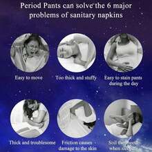 10 Pcs Women Sanitary Pads, Disposable Odor‑Free Day & Night Use Sanitary Napkins, Comfortable To Wear - White - View 6