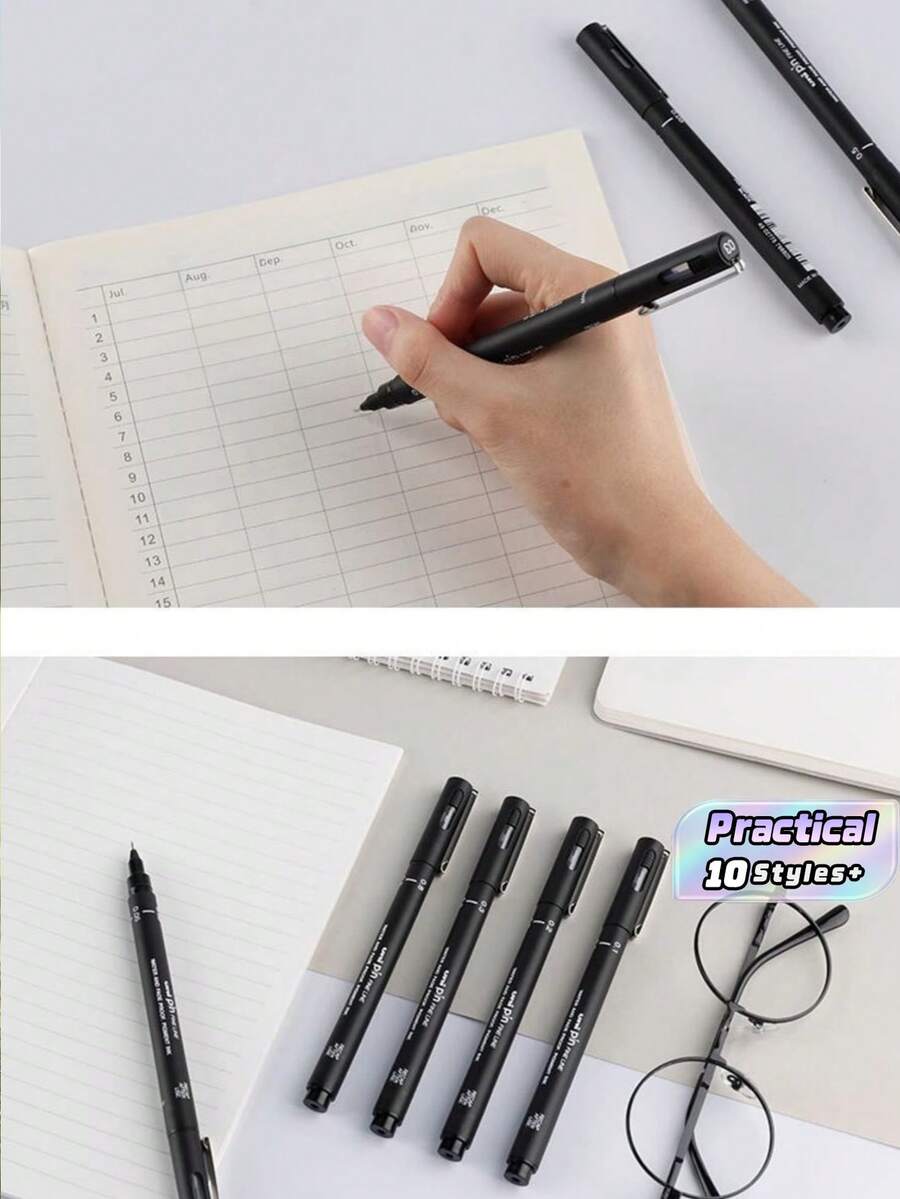 Fineliner Pens Water And Fade Proof - Black - View 1