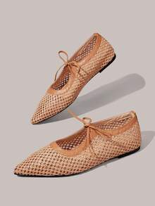 Styleloop Damen, Weidenägel, Schnallen, Flache Schuhe. - Hellbraun - Übersicht 10