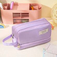Estojo de Lápis de Grande Capacidade, Caixa de Armazenamento de Cosméticos, Presente Portátil Adequado para Escritório, Escola, Adolescentes, Meninas, Meninos, Mulheres, Adultos, Presente de Papelaria, 1 Peça, Temporada de Volta às Aulas, Suprimentos Escolares, Estojo de Lápis, Mochila - Multicolorido - Visão 4