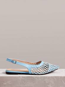 Styleloop Señoras, Uñas de Sauce, Hebillas, Zapatos Planos. - Azul claro - Ver 8