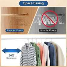 20pcs Stainless Steel Clothing Hangers With Shoulder Grooves: Non-Slip, Durable, Ideal For Coats, Suits, Dresses, And Home Storage - Multicolor - View 4