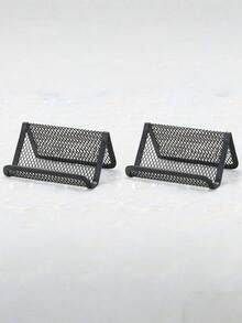 1PC Metal Wire Mesh Sturdy Durable Heavy Duty Black Business Card Holder Display Rack Stand For Office Home Trade Show Exhibition Desktop Organizer Tray Gift Card Note Memo Holder Space Saving Easy Access Visible - multicolor - View 2