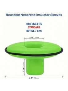 1PC Reusable Neoprene Floating Can Cooler Insulated Beverage Holder Cup Sleeve For Pool Beach Party Summer Drinks Keep Cold Floatable Drink Koozie Outdoor Water Toy Swim Accessory - A - View 2