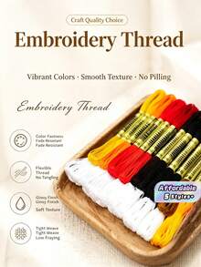 240pcs/Set,8 Meters, Six Strands Of Rope, DMC Color Series, Cross-Stitch Thread, Polyester Material, Embroidery Thread, Embroidery Accessories, Hand-Woven Cotton Material - multicolor - View 2