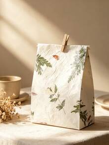 Rough Texture Handmade Paper Bags, Premium Souvenir Gift Bags, Christmas Holiday Gift Packaging Bags, Reusable Present Wrapping Pouches For Party Favors - View 7