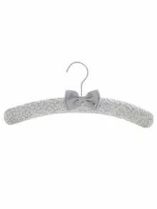 Cirelle 1pc Padded Hanger With Lace-Patterned Exterior For Minimalist Closet Organization Featuring Captivating Visual Delight And Tactile Sensory Comfort For Urban Career Women And Teen Girls - Multicolor - View 9