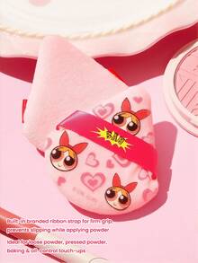 THE POWERPUFF GIRLS X SHEIN 6入組 Powerpuff Girls 印花鬆散粉撲 超柔軟化妝海綿 臉部乾粉混合用 定妝用 - 彩色 - 查看 3
