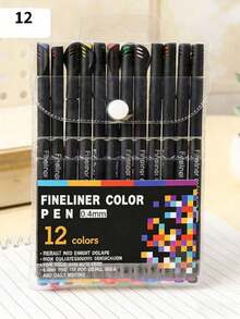 12/24/36/48 Colors Fine Line Pens, Colored Drawing Pens, Markers For Painting, Doodling, Marking, And Art Design. Suitable For Students And Adults For Drawing, Diagramming, Office And Study Supplies. - Sets - View 9