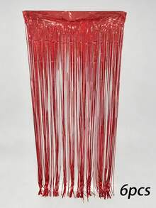 Shiny Tinsel Fringe Streamers For Party Backdrop Decorations, Wedding & Birthday Scene Layout Supplies - multicolor - View 13