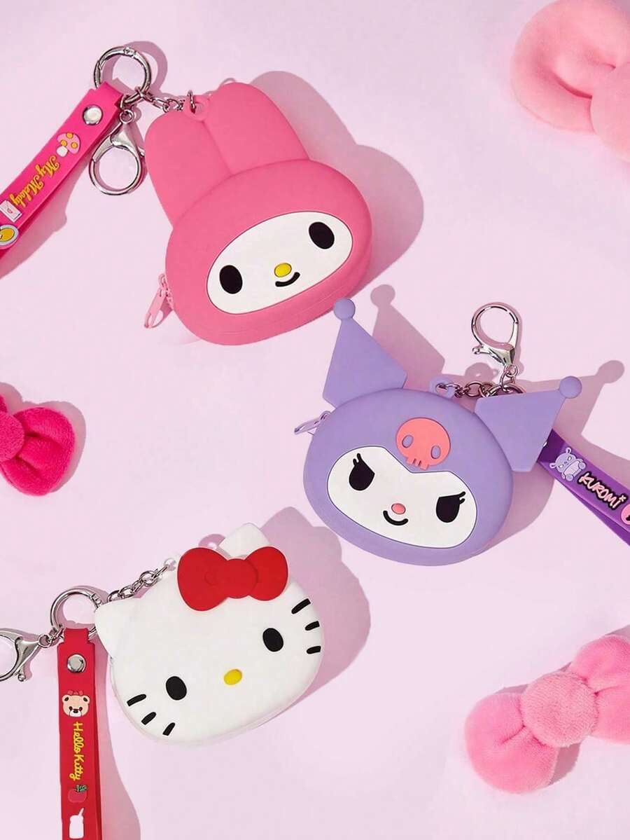 HELLO KITTY AND FRIENDS | POKOJA LAND 1 قطعة محفظة عملات معدنية بتصميم حيواني مثير للاهتمام. - متعدد الألوان - مشاهدة 1