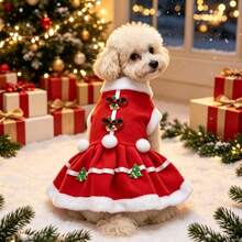 PETSIN Pet Bells, Christmas Dresses, Festive Dog Dresses - Red - View 8