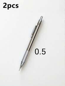 قلم رصاص ميكانيكي أوتوماتيكي معدني، قلم كتابة ورسم بمركز ثقل منخفض، رصاص ، قابل للنقر - الأسود - مشاهدة 13