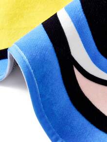 THE POWERPUFF GIRLS X SHEIN 1件裝 LOGO裝飾地毯 - 藍色 - 查看 6