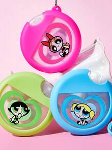 THE POWERPUFF GIRLS X SHEIN 25ml/0.87oz Love 便攜式噴霧瓶，可重複填充，可盛裝清潔液、蚊香液、保養水等液體，配備矽膠保護蓋、附掛繩，柔軟矽膠材質，附漏斗，適合日常使用 - 彩色 - 查看 2