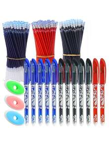 56-Pack Gel Pens Set With Refills, Smooth Writing Quick-Dry Ink Pens For School Supplies, Back To School Student Writing Essentials (Pen Refills Are Non Erasable) - Multicolor - View 3