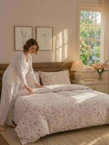 Cirelle 2/3 Teile 100% Polyester Crinkle Bubble Gauze Textur Bettwäsche Set, weich und hautfreundlich, moderne Polyester Bettwäsche Kollektion für alle Jahreszeiten, 1 Bettbezug + 1/2 Kissenbezüge (keine Bettdecke enthalten) - Verschiedenfarbig - Übersicht 3