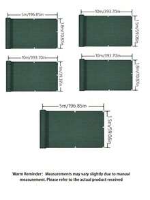 90% Blackout Privacy Shade Net - 90% Uv Protection, Wind-Resistant Sun Shade Net With Black Edges And Eyelets, Suitable For Balcony, Gazebo, Yard, Comes With Tie-Down Straps - Dark Green - View 2