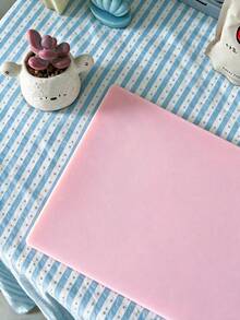 Teckwe 1 buah Talenan Bolak-balik Warna Pink, Piring Potong Makanan Mudah Dicuci, Papan Persiapan Dapur untuk Roti, Buah, dan Sayuran, Alat Rumah Tangga Multifungsi untuk Pembuatan Makanan Sehari-hari di Dapur - View 4
