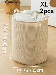 Large Capacity Foldable Laundry Basket - Sturdy Handle Design, Extra Large Portable Storage Box, Modern Storage Basket For Clothes, Bathroom And Bedroom - Multifunctional Home Storage Laundry Basket - Multicolor - View 11