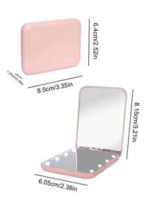 Teckwe High-Definition Folding Makeup Mirror, Handheld LED Makeup Mirror With Light, 2x Magnification, Portable, Small Mirror With Fill Light. - Multicolor - View 5