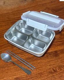Stainless Steel Lunch Box, Large Capacity Bento Box With Compartments, Leak-Proof, Portable, Suitable For Office Worker, Students, Adults, Gift - Multicolor - View 20