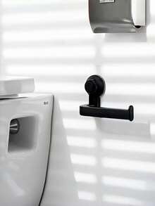 1Pc Strong Adhesive Free Tissue Holder Non Slip Rustproof Plastic Toilet Paper Roll Holder Universal Size For Bathroom Shower Kitchen Durable Wall Mount Storage Organizer - Multicolor - View 7