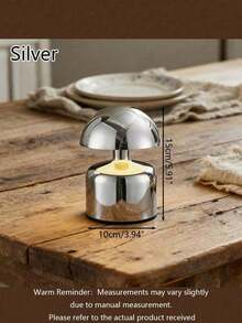 Modern Cordless Mushroom Touch Lamp, Dimmable Brightness, USB Rechargeable, Portable Adjustable Desk Lamp, Suitable For Home Decor, Bedside Or Tabletop, Perfect Holiday Gift - Multicolor - View 12