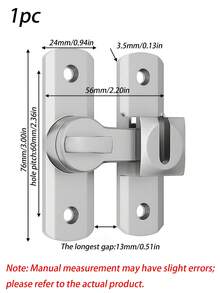 Sturdy Metal Padlock-90/180 Degree Rotating Safety Lock, Suitable For Barn Doors, Bathroom Sliding Doors, Garages, Bedrooms, Cabinets-Durable Zinc Alloy Safety Door Locks With Anti-Pry Function, Commercial-Grade Home Safety/Protection - Multicolor - View 11