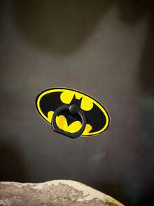 BATMAN X SHEIN 壓克力環形手機支架，桌面支撐支架夾扣，強力黏貼多功能環，橢圓形，禮物創意，派對 - 彩色 - 查看 4