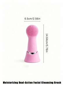 JMMO Pink Facial Cleansing Brush, Electric Face Scrubber With Charging Base, Waterproof Skin Care Tool For Deep Pore Cleansing, Gentle Exfoliating Massager For All Skin Types - Multicolor - View 6