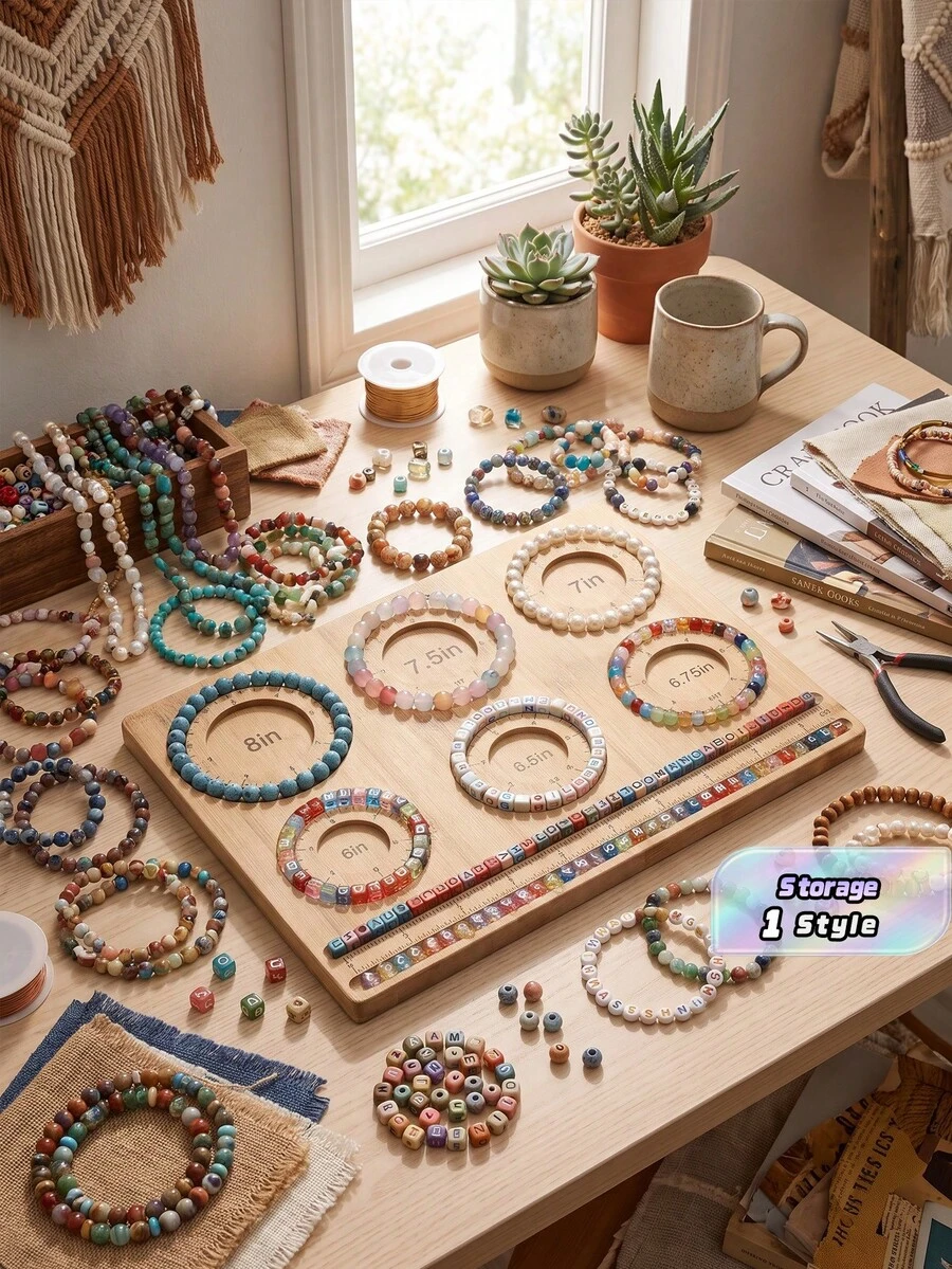Beading Board For Jewelry Bracelet Making, DIY Jewelry Beads Board Tray, Bracelet Making Design Mat For Freelance Workshop Studio,Jewelry Organiser,Jewelry Box,Diamond Art (No Jewelry Included, Only The Tray.)