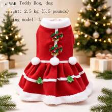 PETSIN Pet Bells, Christmas Dresses, Festive Dog Dresses - Red - View 12