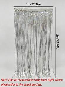 亮面金絲流蘇裝飾彩帶，派對背景裝飾、婚禮與生日場景佈置用品 - 多色 - 查看 3