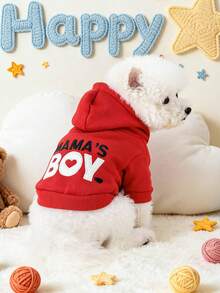 PETSIN 1pc Universal Pet Clothing For Cats And Dogs, Casual Comfort Embroidered Hooded Sweatshirt For Small Dogs, Everyday Pet Outfit - Multicolor - View 6