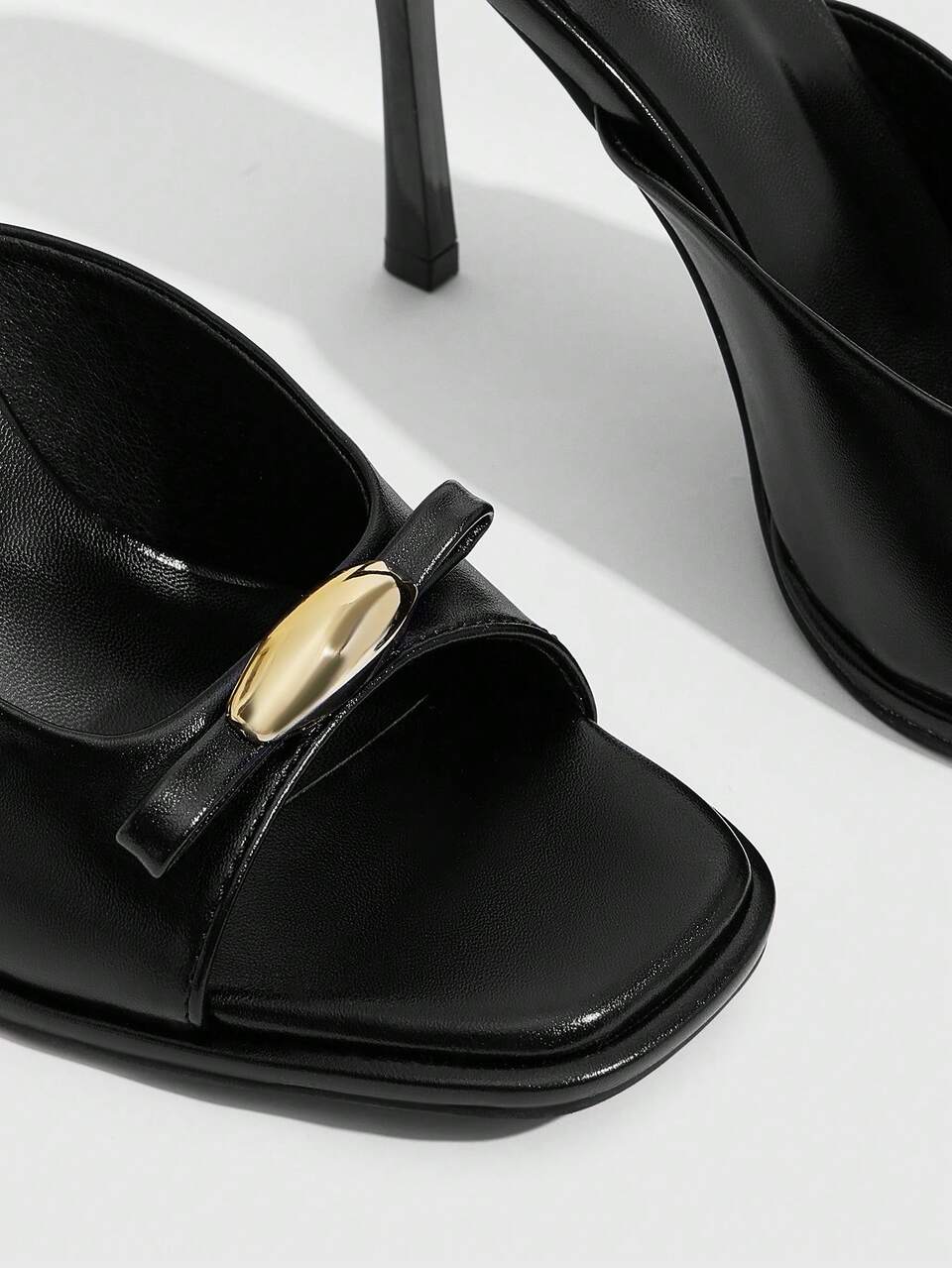 CUCCOO SZL Women Elegant Sexy Black Stiletto Sandals Commuter Dating Party Holiday Party Wedding Vacation