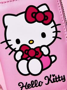 HELLO KITTY AND FRIENDS | SHEIN 可愛貓咪印花珠寶收納包，粉色PU材質附拉鍊，適用耳環/項鍊/戒指，小巧便攜，適合旅行/居家使用 - 粉 - 查看 4