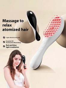 Teckwe Electric Massage Comb.  Type-C Fast Charging (Includes 180mAh Lithium Battery). Multi-Level Adjustment. Dual Red And Blue Light + Essential Oil Spray + 3D Vibration. Portable And Compact. Suitable For Home And Professional Hair Salons - View 9