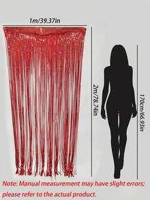 Shiny Tinsel Fringe Streamers For Party Backdrop Decorations, Wedding & Birthday Scene Layout Supplies - multicolor - View 4