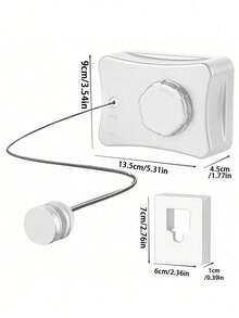 1pc Retractable Invisible Indoor/Balcony Steel Clothesline, Bathroom Retractable Clothesline,Spring,Minimalist,Summer Tops - Multicolor - View 8