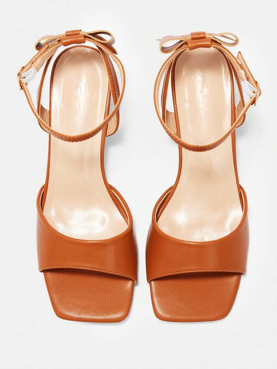 CUCCOO CURVES Women's Square Toe Buckle Design Daily Versatile Fashion Wide Last High Heels
