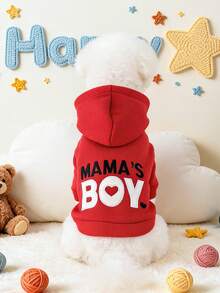PETSIN 1pc Universal Pet Clothing For Cats And Dogs, Casual Comfort Embroidered Hooded Sweatshirt For Small Dogs, Everyday Pet Outfit - Multicolor - View 4